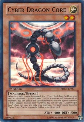 Cyber Dragon Core - SDCR-EN001 - Super Rare - 1st Edition - Moderately Played-image