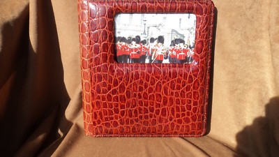 Blvd 2U46P/C3 Cognac Embossed Leather Photo Album-image