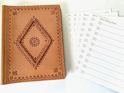 Vintage Southwest Hand Tooled Natural Saddle Leather Photo Album 200 4x6 Photos-image