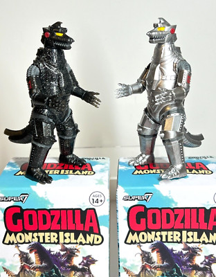 Super 7 Godzilla Monster Island Lot of 2 MECHAGODZILLLA '74 & CHASE Figures-image