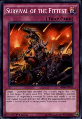 2017 Yu Gi Oh Dinosmashers Fury Structure Deck #SR04EN031 Survival of Fittest C-image