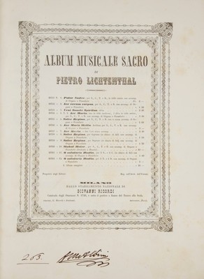 Peter LICHTENTHAL / Album Musicale Sacro .. Fr 24 Piano-vocal score 1848-image