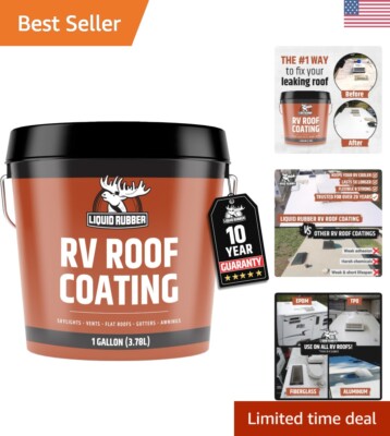 Professional RV Roof Sealant - 1 Gallon Solar Reflective & Waterproof Membrane-image