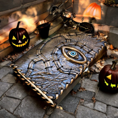 Handmade Vintage Unlined Leather Journal – Spell Book of Shadows-image