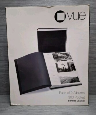VUE - Myer Exclusive Pack of 2 Bonded Black Leather Photo Albums 300 Pocket -image
