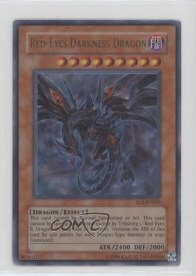 Red-Eyes Darkness Dragon Unlimited YuGiOh 's Roar Structure Deck #SD1-EN001 12pv-image