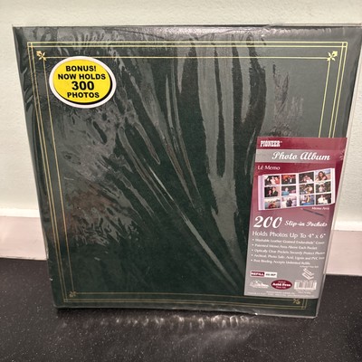 Pioneer Photo Album Full Size Le Memo 4X6 300 Slip in Pockets Green MP-46 New-image