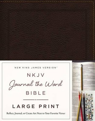 Thomas Nelson NKJV, Journal the Word Bible, Large Pr (Leather Bound) (UK IMPORT)-image