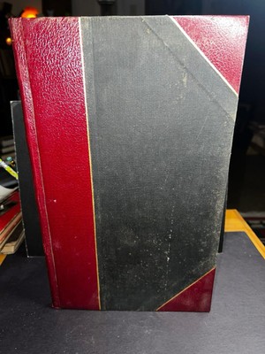 Antique Vintage Ledger Leather Journal Surnames Genealogy 1950s-image