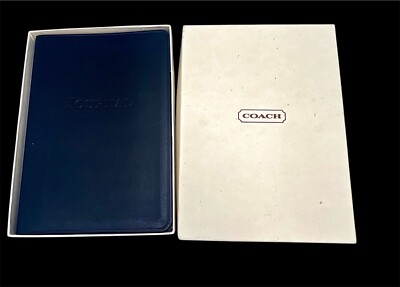 Vintage Coach Leather Bound Journal 4524 Black 1990's - Unused-image