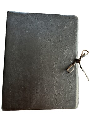 Vintage Exposures Italy Italian Leather Bound Album Scrapbook Journal Blank NOS-image