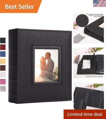 Elegant Faux Leather Photo Album for 200 4x6 Photos - Perfect for Special Occ...-image