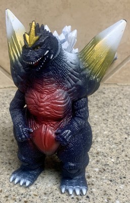 1998 BANDAI SPACEGODZILLA 6” Vinyl Figure Movie Monsters Series White Crystals-image