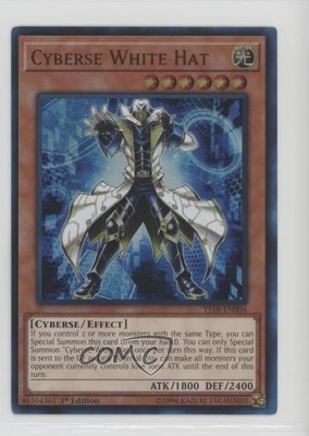 Cyberse White Hat (UR) 1st Ed. YuGiOh Structure Deck: Codebreaker 02l5-image