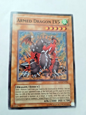 Yu-Gi-Oh Armed Dragon LV5 Structure Deck SD1-EN006 Unlimited Com. - Uncirculated-image