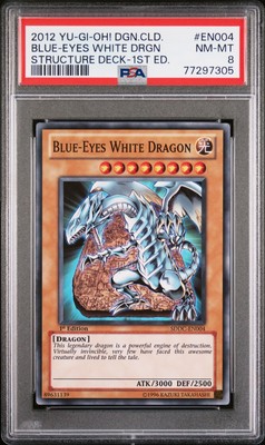2012 YU-GI-OH! DRAGONS COLLIDE STRUCTURE DECK BLUE-EYES WHITE DRAGON PSA 8-image