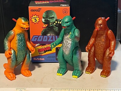 Super7 ReAction  Toho Godzilla Blind Box Shogun series 3 set of 3 figures-image