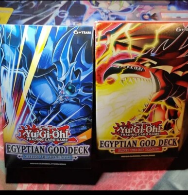 Yu-Gi-Oh Cards Egyptian God Structure Decks - SET OF 2 (Slifer & Obelisk) - New-image