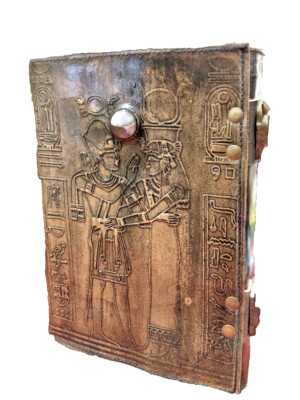 Handmade leather journal leather sketchbook leather notebook gifts for him her-image