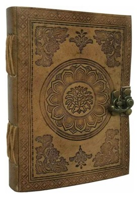 Vintage Leather bound Journal Antique Handmade Paper Notebook Diary Sketchbook-image