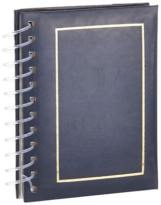 Oto Albums 50 Pocket Spiral Bound Leatherette Mini Photo Album Easel For 4 By 6i-image