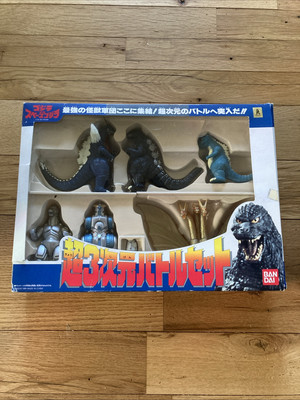 BANDAI GODZILLA vs. SPACEGODZILLA 4” Mini Candy toys WITH BOX! 1994 Very Rare-image