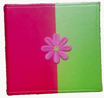 Vintage Y2K Pink & Green Flower Photo Album Holds 200 Photos Target 2003 NOS-image