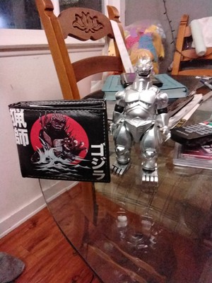 Original Mecha Godzilla Figure  And Original Godzilla Wallet-image