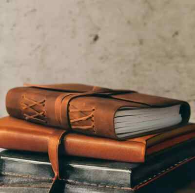 Rustic Vintage Leather Bound Unlined Journal Junk Journal Book of Shadows gifts-image