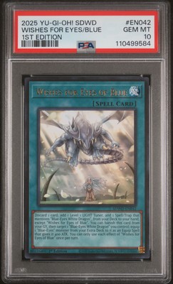 2025 YU-GI-OH! SDWD-STRUCTURE DECK #EN042 WISHES FOR EYES OF BLUE PSA 10-image