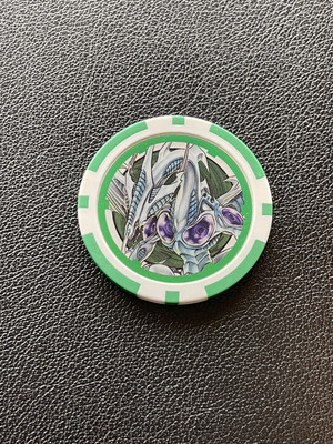 Yugioh Duel Links Stardust Dragon Yusei Green Poker Chip Rare Token-image