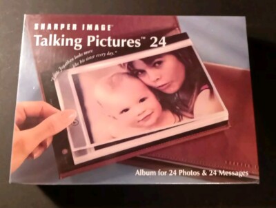 Sharper Image Talking Pictures Album for 24 Photos, Record 24 Voice Messages NEW-image