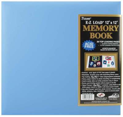 Pioneer Pastel Leatherette Post Bound Album 12