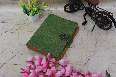 Leather Journal - Antique Handmade Deckle Edge Vintage Paper Leather Bound book-image