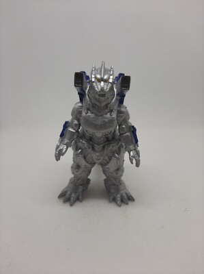 Mecha Godzilla 2002 Vinyl Action Figure Bandai Movie Monster Series Silver -image