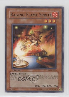 Raging Flame Sprite 1st Ed. YuGiOh Blaze of Destruction Structure Deck 2005 0yj1-image