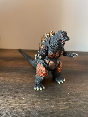 Bandai Godzilla King Of Monsters Vinyl Action Figure Orange Accent Spike 2001 6”-image