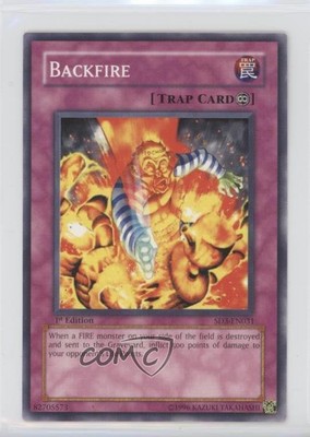 Backfire 1st Ed. YuGiOh Blaze of Destruction Structure Deck #SD3-EN031 2005 2u3-image