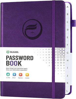 Password Book with Alphabetical Tabs, Hardcover Password Keeper, Password Notebo-image