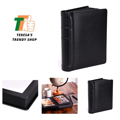 5x7 Leatherette Bound Photo Album - Perfect for Weddings | 10 Pages in Black-image