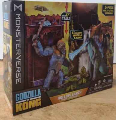 Monsterverse City Battle Godzilla vs Kong 6” Figures & Diorama Set Playmates New-image