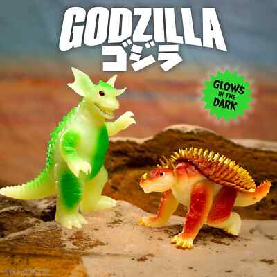 SDCC 2024 Super7 Godzilla Raids Baragon & Anguirus Glow Figure SET-image