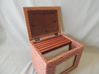 Photo album leather box 120 photo cases 15x10cm-image