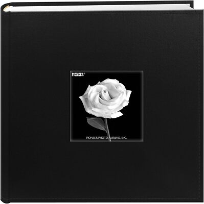 Pioneer DA-200SF 4x6 Sewn Leatherette Frame Album Black (Same Shipping Any Qty)-image