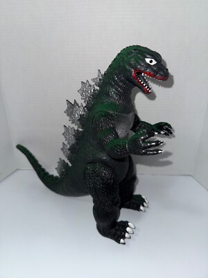 Vintage GODZILLA 13” Action Figure, Articulated Toho Green Imperial Toy, 1985-image