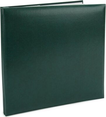 Pioneer Leatherette Postbound Album 12-Inch by 12-Inch, Green-image