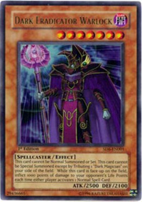Dark Eradicator Warlock - SD6-EN001 - Ultra Rare - 1st Edition x1 Heavily Played-image