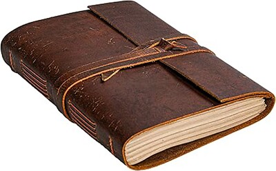 Leather Journal Notebook - Rustic Handmade Leather Bound journal for Men & women-image