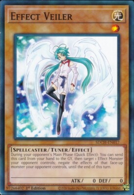 YuGiOh Structure Deck: Spirit Charmers 1st Edition Effect Veiler SDCH-EN017-image