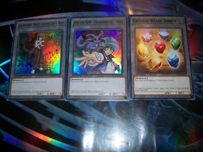 3 Token Set Crystal Beast Jesse Anderson Ruby Bonder SDCB Yu-Gi-Oh!-image